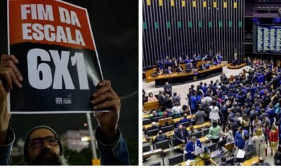 Close up of a protester holding a sign that reads FIM DA ESCALA X during a night demonstration