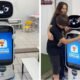 Robot Kratos with touchscreen displaying Prefeitura de Sorocaba logo standing in a classroom setting